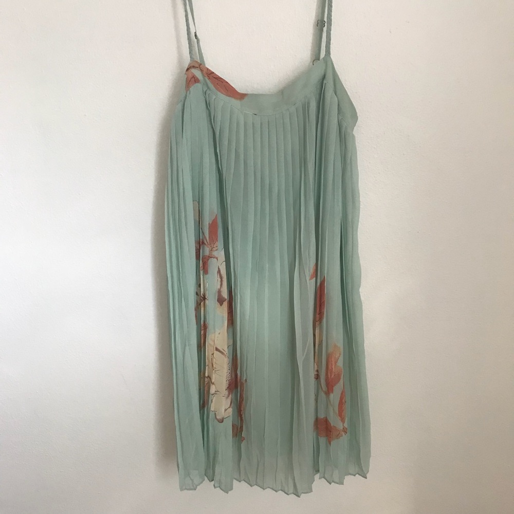 Pleated Floral Dress